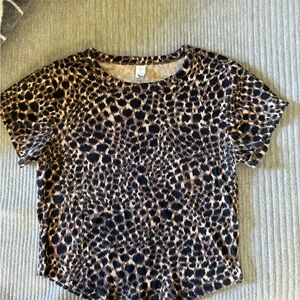 Old Navy Leopard Print Athletic Tee